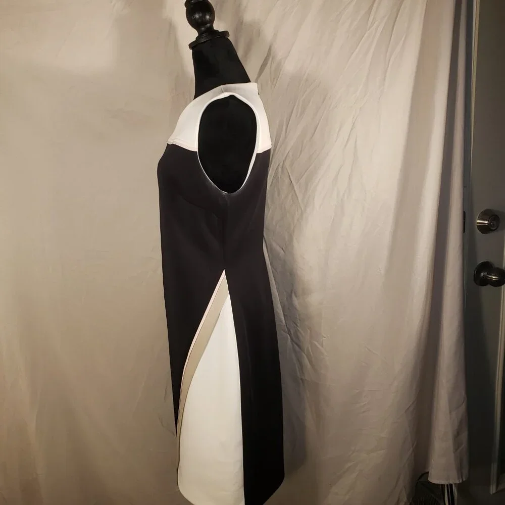 Tommy Hilfiger Black and White Bodycon Dress Size 10 - Picture 2 of 5